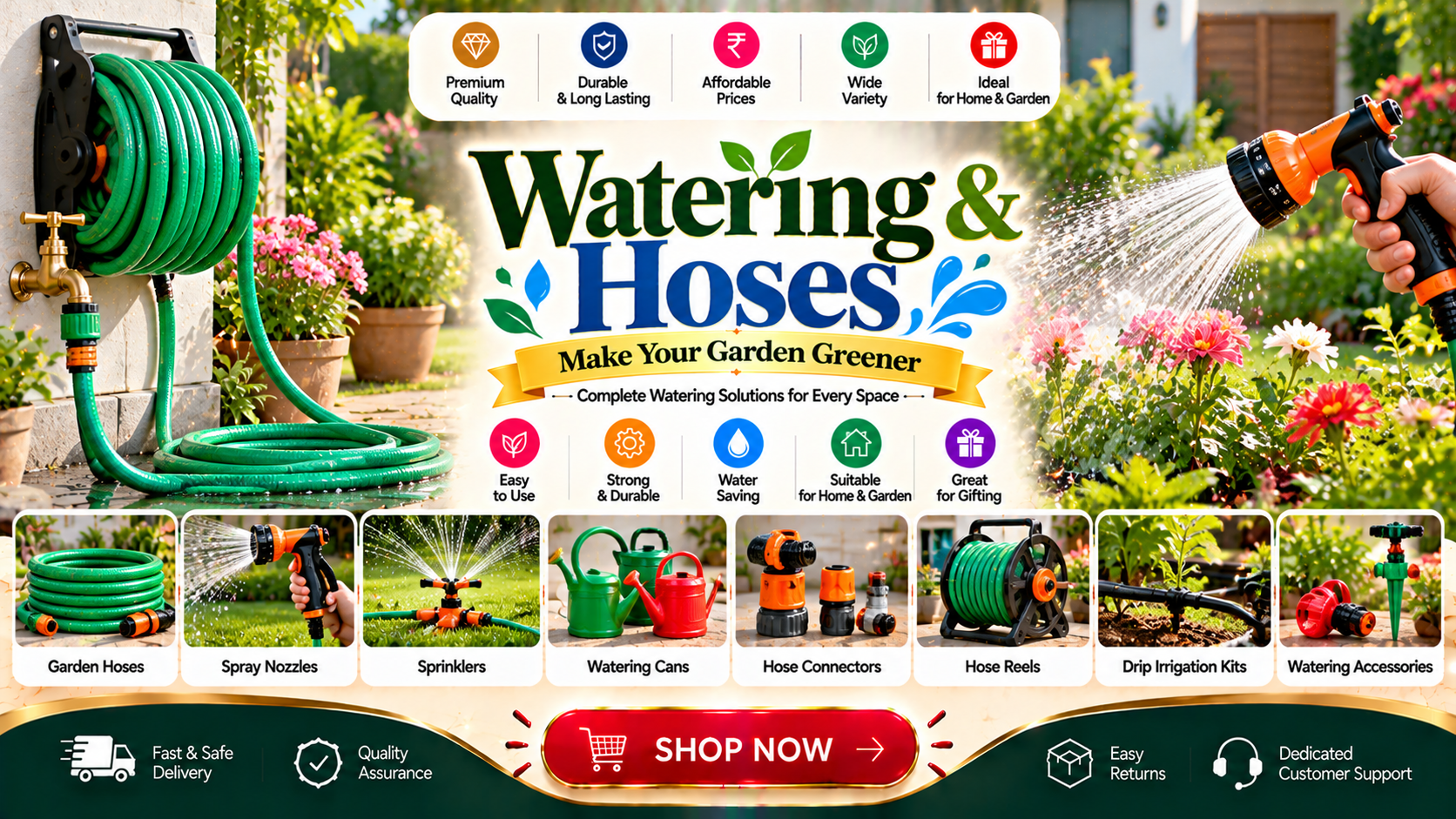 Watering and hoses