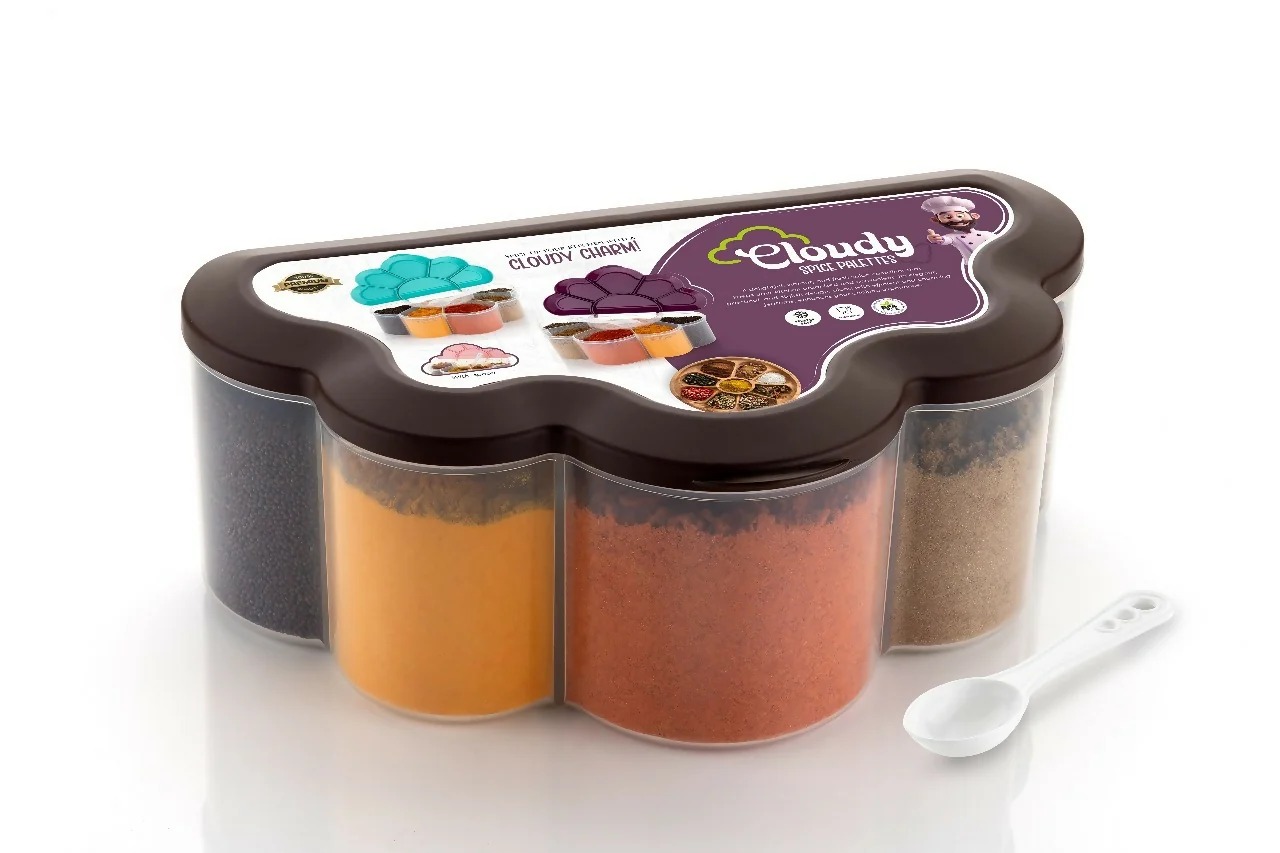 Airtight Flower Design Snack Box – 6-Compartment Storage