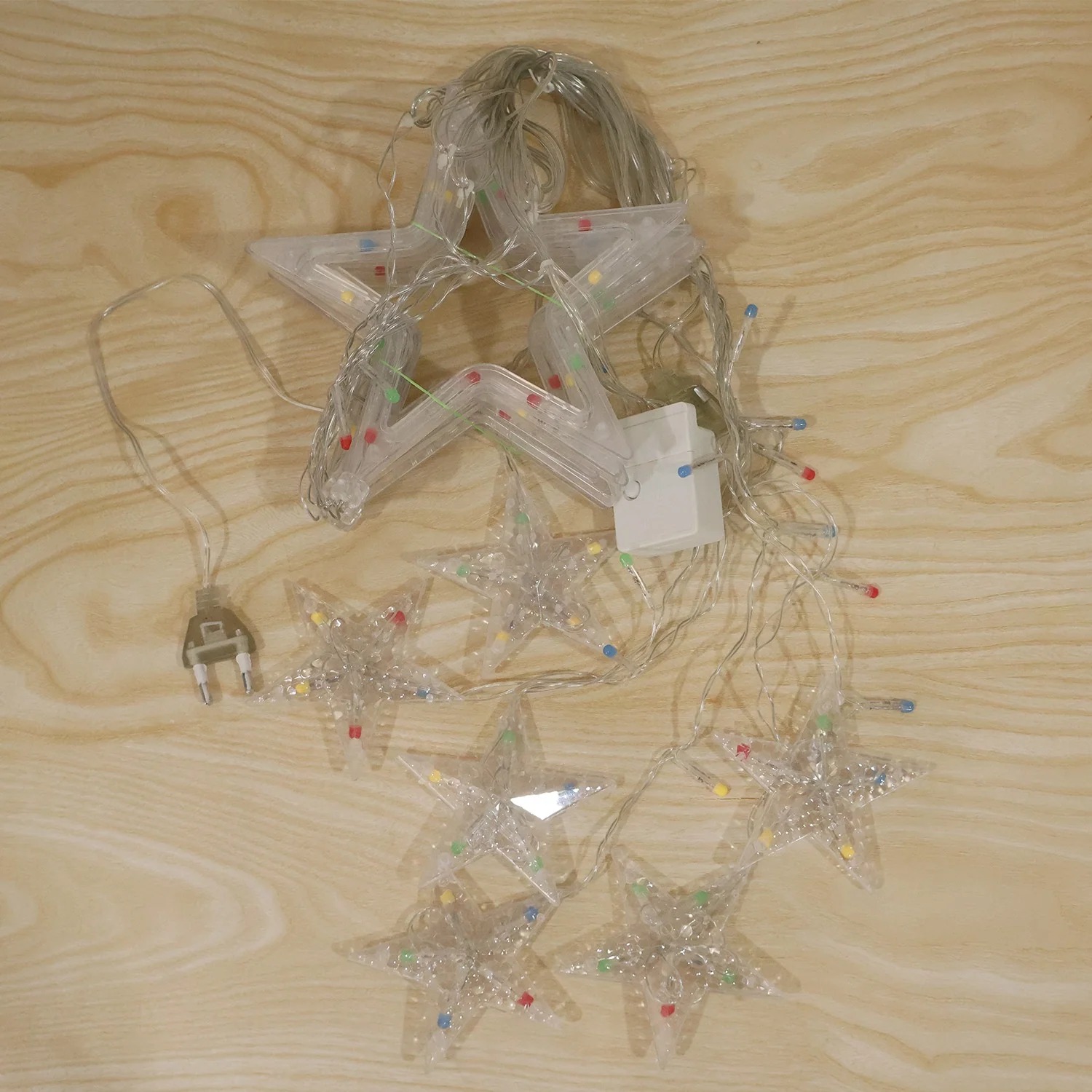 Multicolor Star LED Curtain Light Series for Home and Party Decor (1 Set)