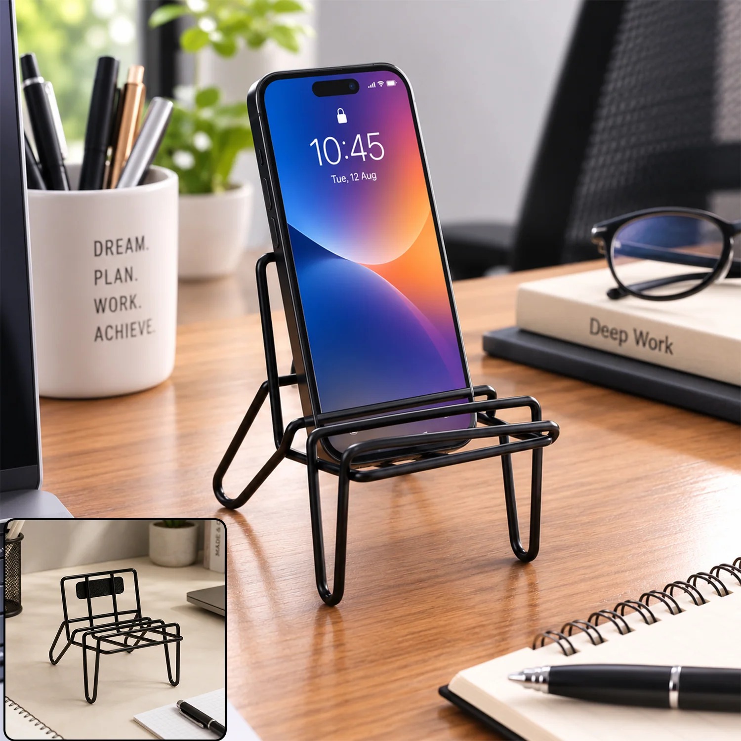 Apex Chair Design Mobile Holder Stand Metal Wire Phone Stand for Desk