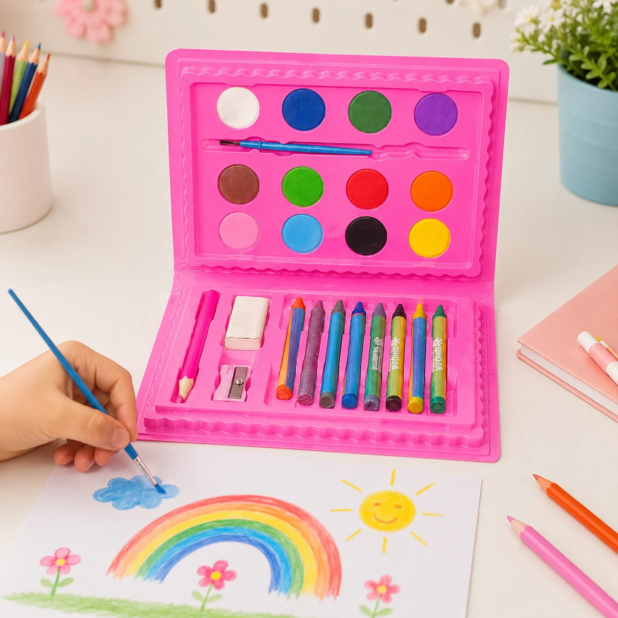 Kids Art Set – 24-Piece Drawing & Painting Kit
