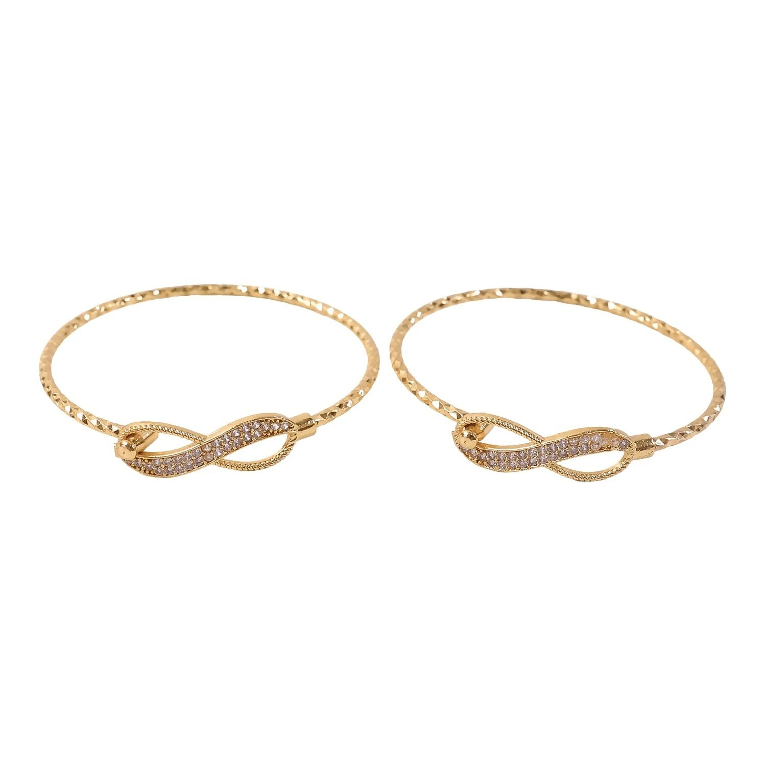 Gold Plated Infinity Design Stone Bracelet – Elegant & Durable Jewelry