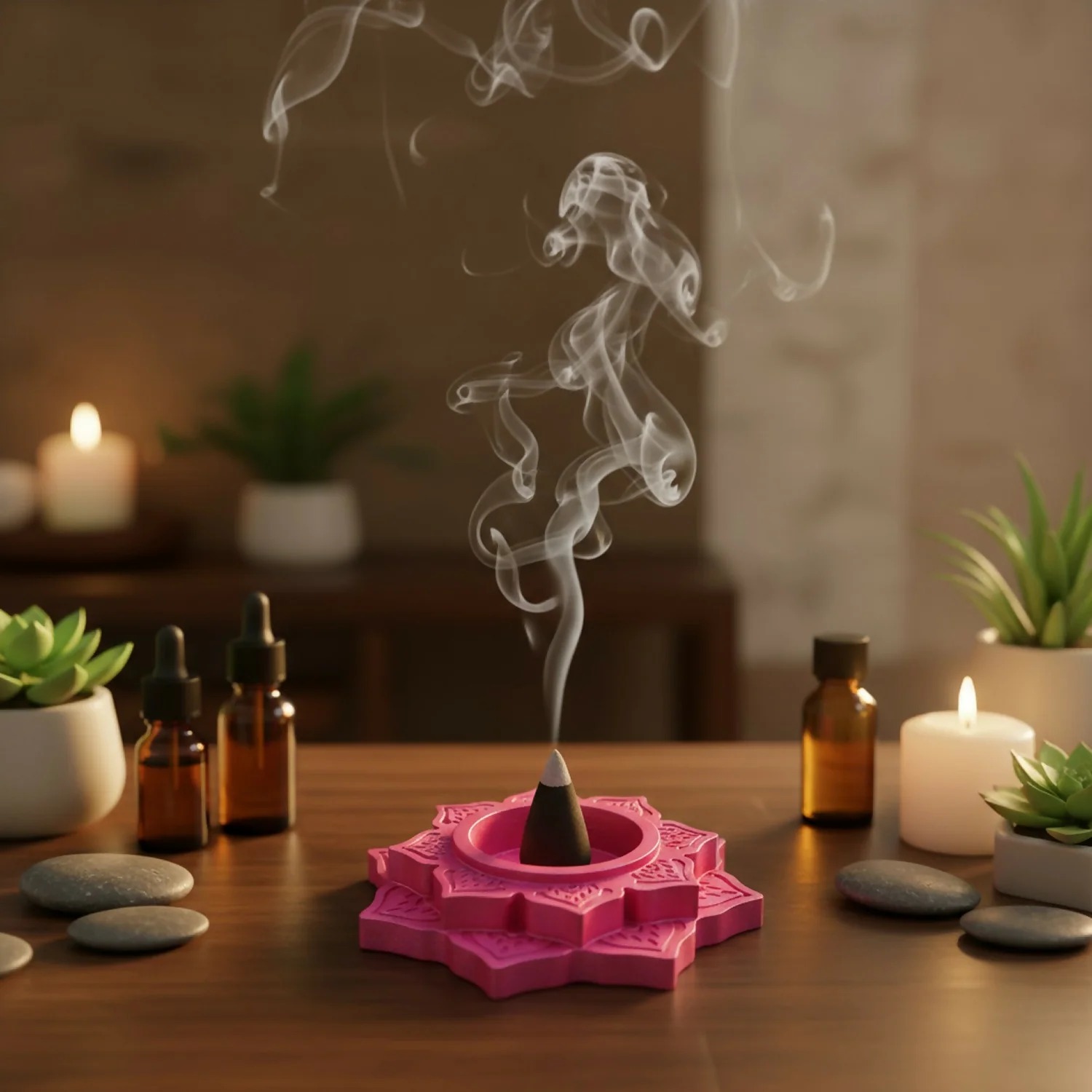 Lotus Shape Decorative Diya – Multi-Purpose Eco-Friendly Candle Holder - Red