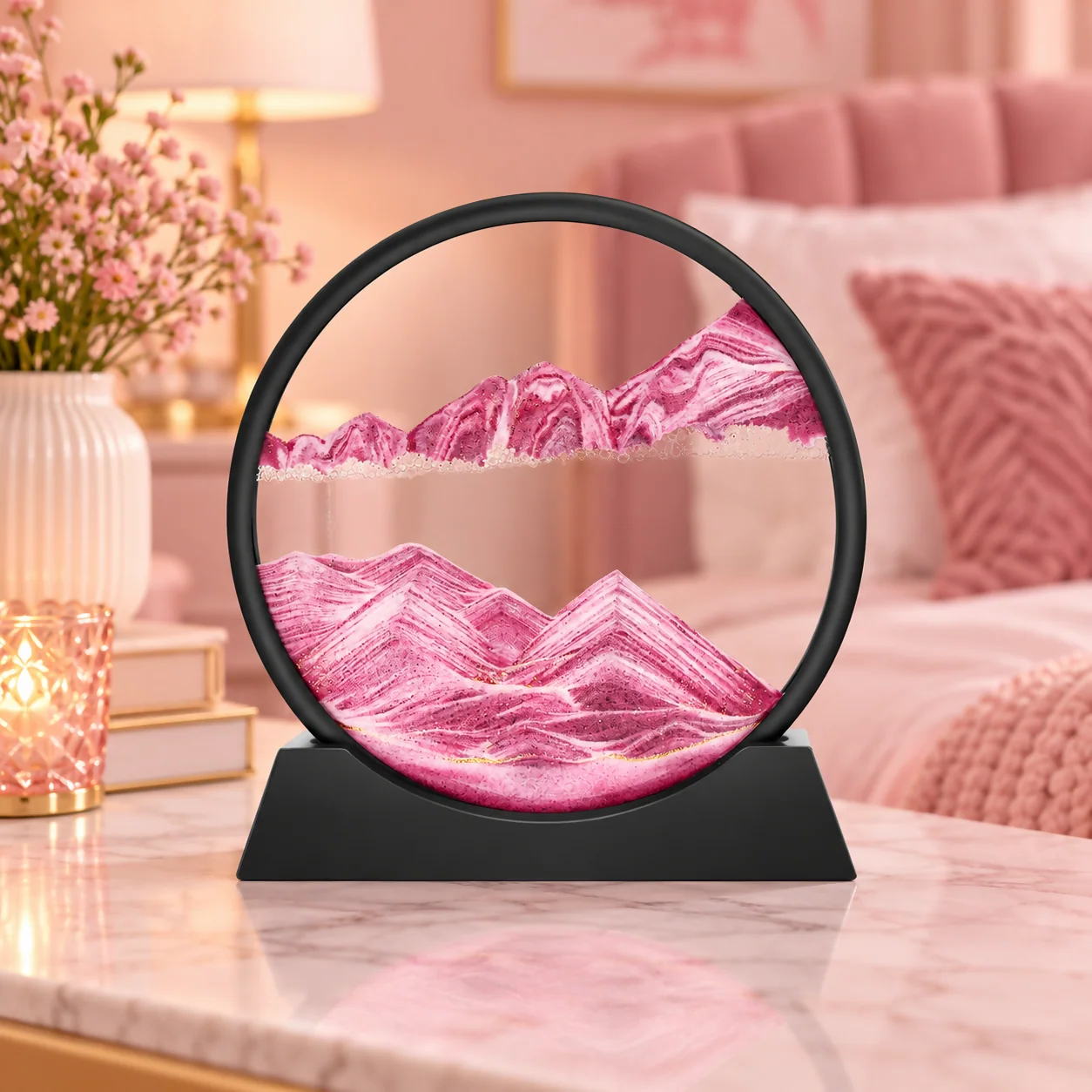 3D Moving Sand Art Frame for Desk & Home Décor (Color may vary, 1 PC)
